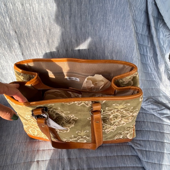 Glenda Geis Baby Eloise Handbag.  NEW!  Celadon Chenille Mosaic. - Picture 2 of 2